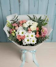 Букет цветов из:  Розы, Лизиантусы и Хризантемы #REPLACE_PRED# Спасск-Дальнем