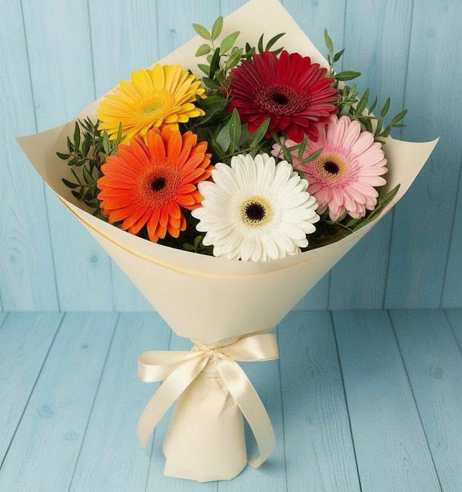 Букет цветов из: Герберы в Спасск-Дальнем