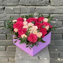 Цветочная композиция из Розы в коробке в Спасск-Дальнем