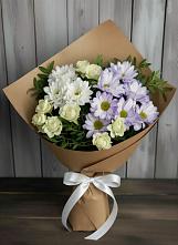 Букет цветов из:  Хризантемы и Розы в Спасск-Дальнем