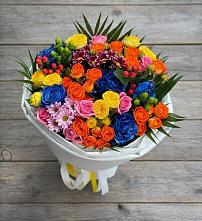 Букет цветов из:  Розы и Хризантемы в Спасск-Дальнем