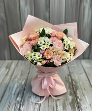 Букет цветов из:  Гвоздики, Розы и Хризантемы в Спасск-Дальнем