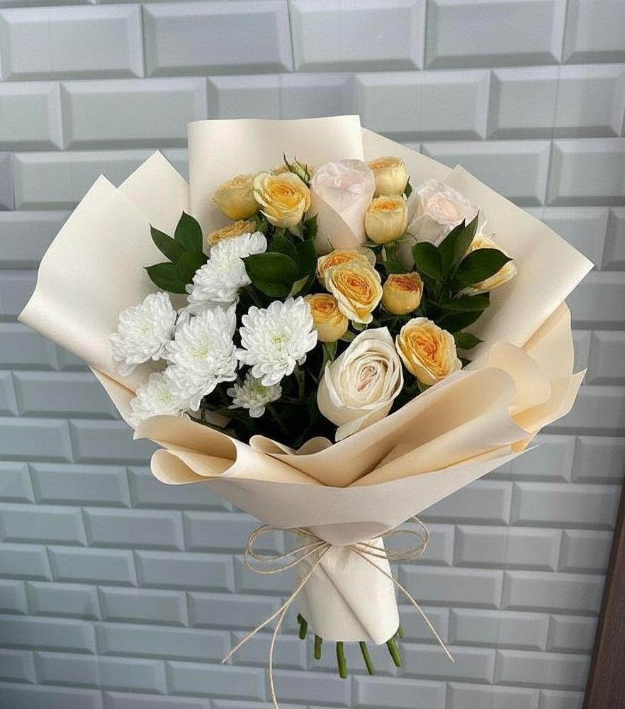 Букет цветов из: Розы и Хризантемы в Спасск-Дальнем