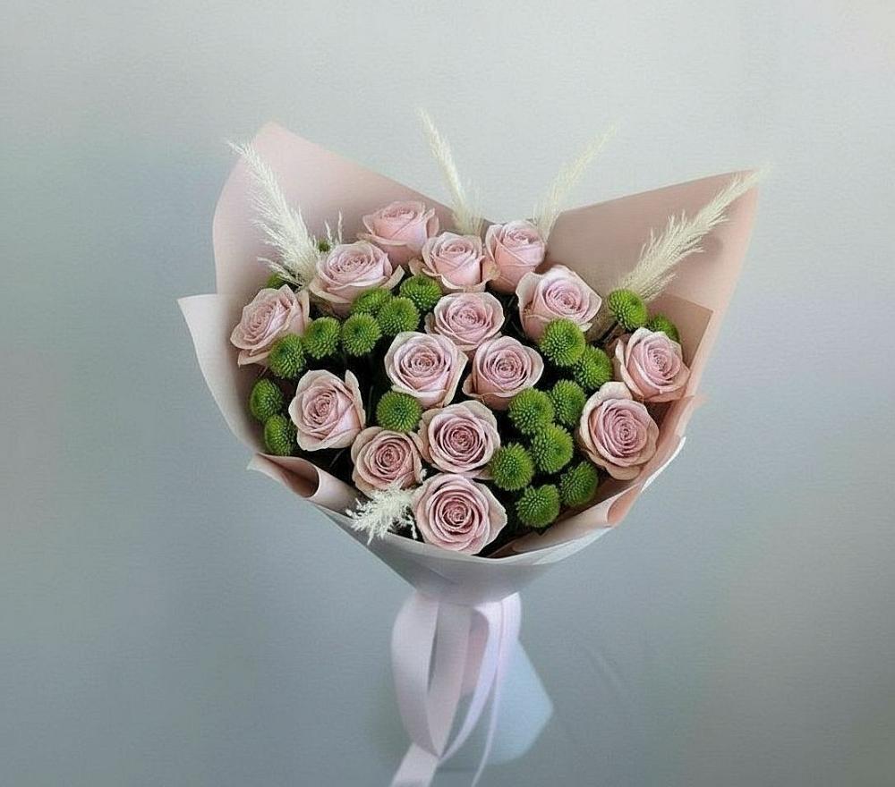 Букет цветов из: Розы и Хризантемы в Спасск-Дальнем