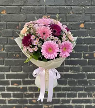 Букет цветов из:  Герберы и Хризантемы #REPLACE_PRED# Спасск-Дальнем