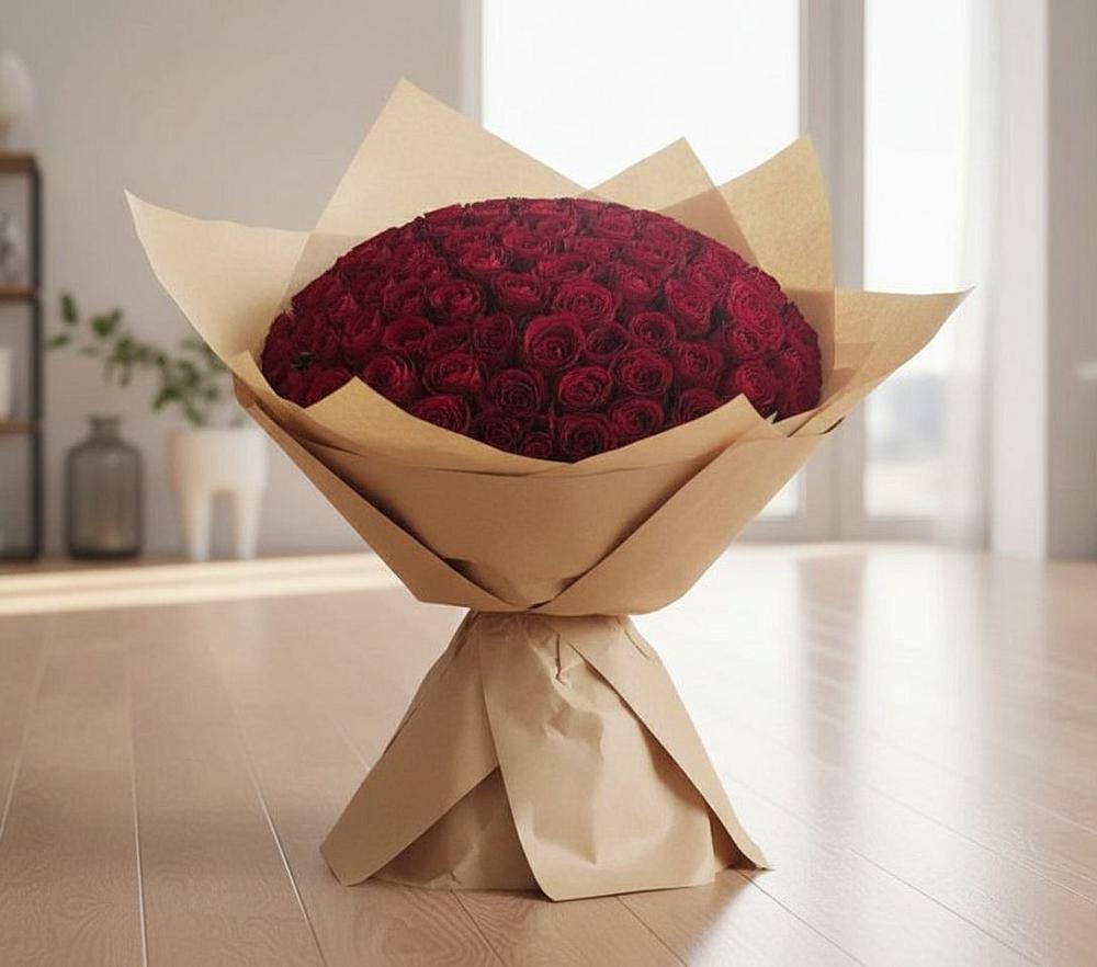 Букет 101 Красная роза в Спасск-Дальнем