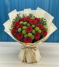 Букет цветов из:  Розы и Хризантемы #REPLACE_PRED# Спасск-Дальнем