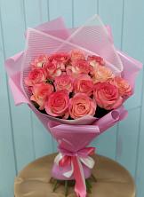Букет 15 Розовых роз Равель в Спасск-Дальнем